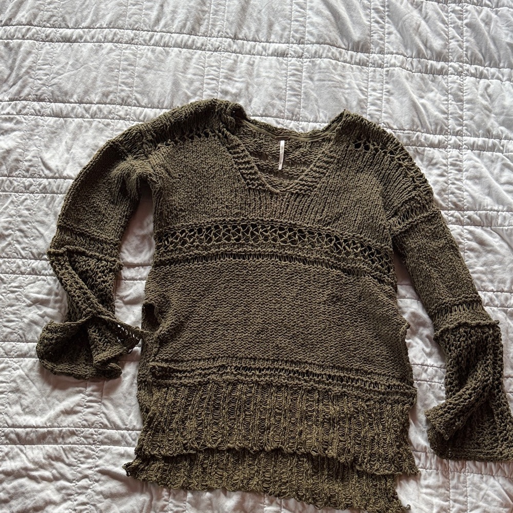 Free People, Belong to You,  Olive Green Women's Sweater